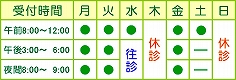 診療時間表